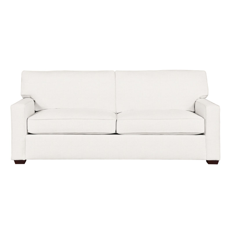 Taylor Upholstered 88'' Sofa, Lena Off White Performance Linen Blend