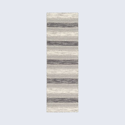 Flatweave Wool Striped Indoor Rug