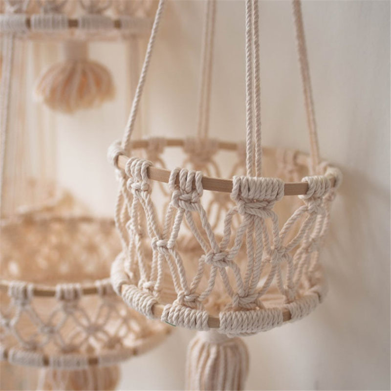 Porte-plante suspendu en macramé Macrame