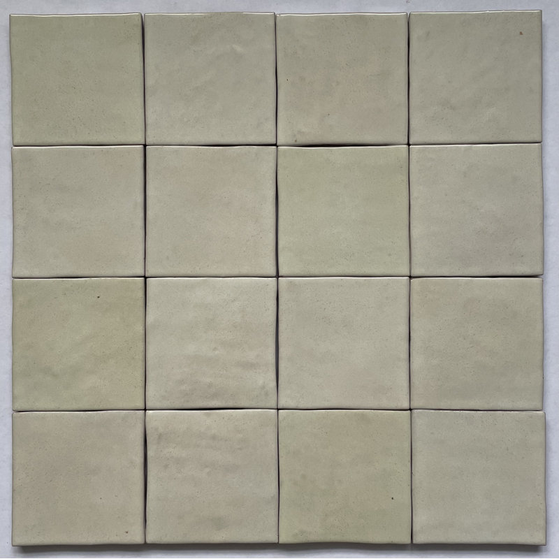 Mirage Zelij 4" x 4" Ceramic Wall Tile, Tan