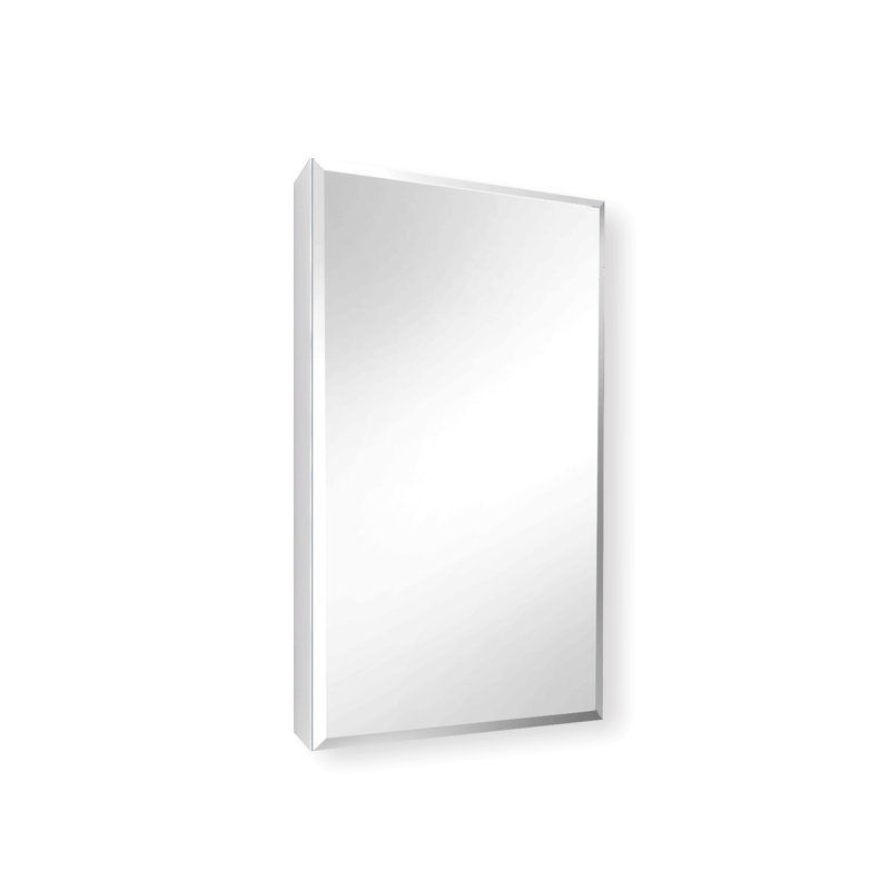 Armoire à pharmacie 15 po x 26 po avec miroir réglable et fixation murale en aluminium pour salle de bain