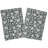 Fabdivine 18X18 Inch Premium Cotton Napkin - Handcrafted Block Print for Dining, Manikarnika, Gray