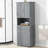 Tall Bathroom Cabinet With Laundry Basket, Large Storage Space-975184507