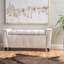 Banc de rangement en velours Lumri