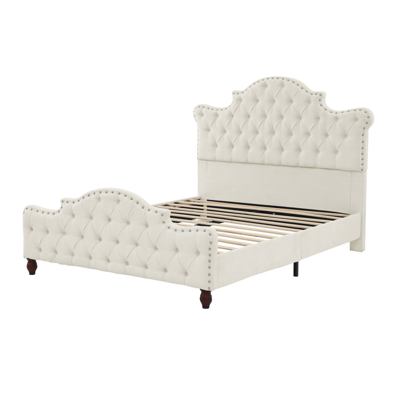 Astoria Grand Château Luxe Wingback Upholstered Bed Frame & Reviews ...