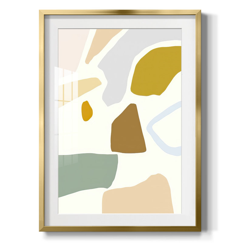 PastelSplotchesIIPremiumGalleryWrappedCanvas-Framed Print, 28.5" H x 20.5" W, Gold
