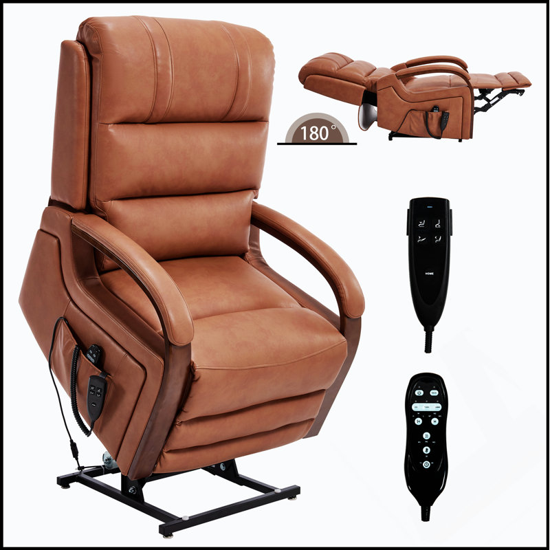 Fauteuil inclinable Power Leatheraire Lift, Orange