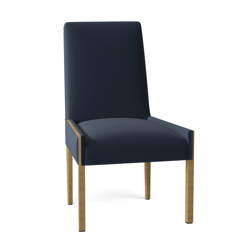 Libby Langdon Upholstered Side Chair, Espresso, 8789 Indigo
