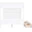 Lit double superposé double avec choix de rangement pour armoire et tiroir, blanc