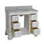 Ensemble de meuble-lavabo simple 42 po avec commode blanche et comptoir en marbre de Carrare Amorim-1902767098