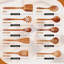 Ensemble de 10 cuillères à cuisson en bois de teck naturel Mooues Poignée ergonomique pour un plaisir de cuisson inégalé Le cadeau parfait pour les amis qui en ont besoin