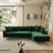 Ludivine 112" Wide Velvet Sofa & Chaise-1639635463-1639635456