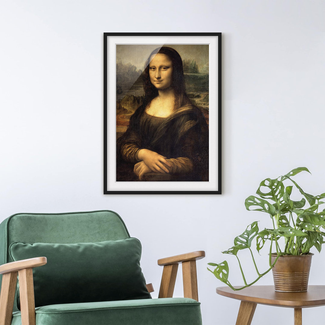 Gerahmtes Papierbild Mona Lisa von Leonardo da Vinci