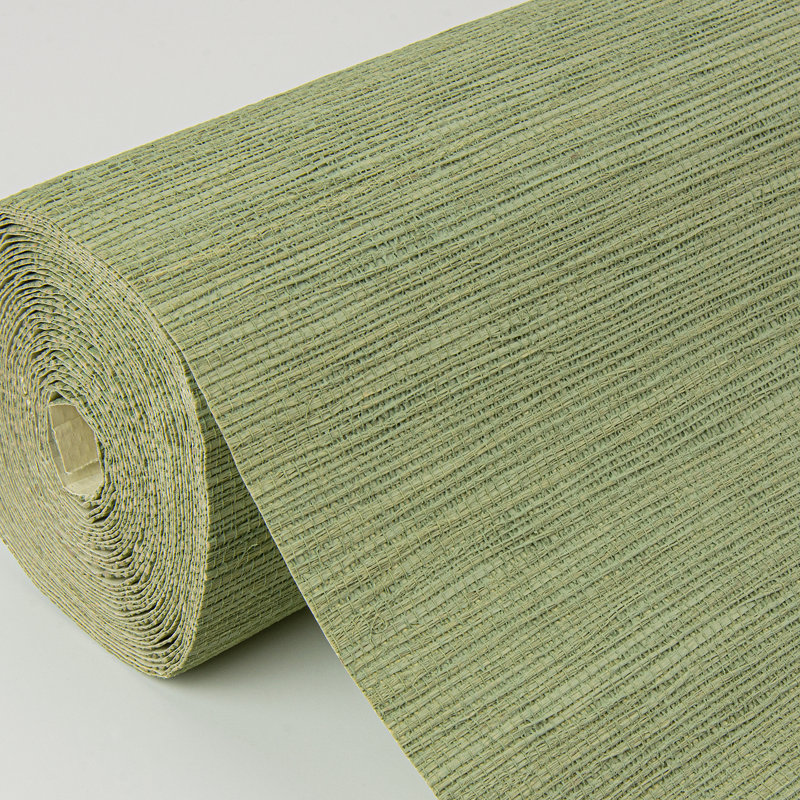 Loom Abstract Grass Cloth Wallpaper Roll, Sage, 20.5" W x 33' L