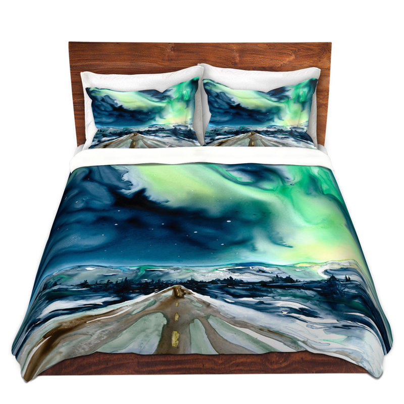 Ensembles de housses de couette DiaNoche en microfibre par Brazen Design Studio - Aurora Borealis