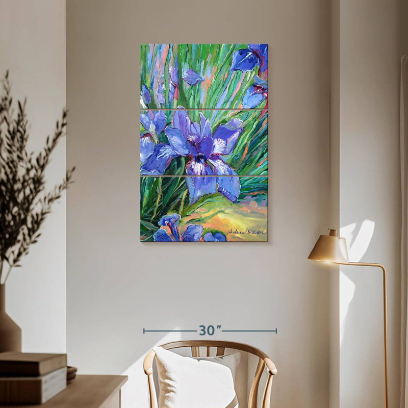 Harnek Iris Fleurs II, H 57 po x l 36 po