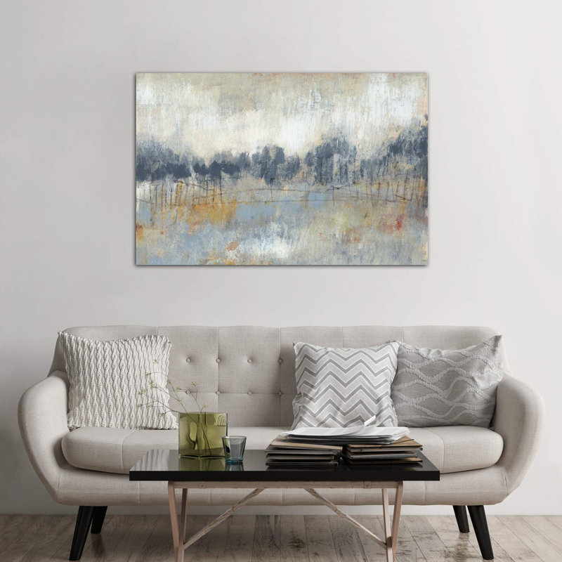 Cool Grey Horizon II by Jennifer Goldberger - No Frame Painting on Canvas