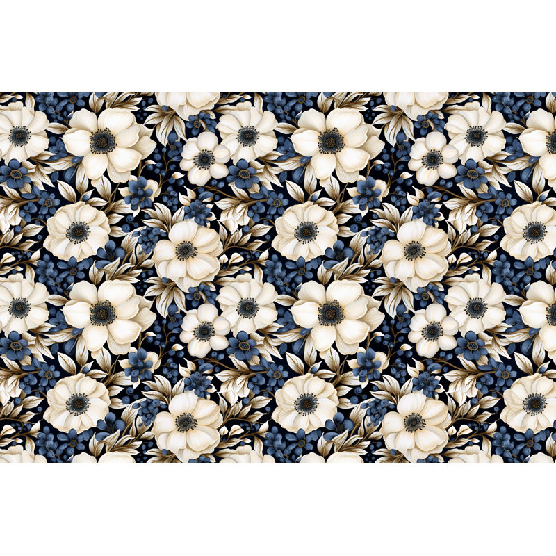 Rideaux à motif floral - 6100, L 40 po x L 61 po
