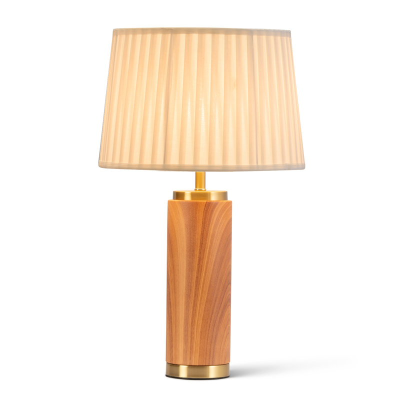 Asghar Metal Table Lamp, Brown, Cream