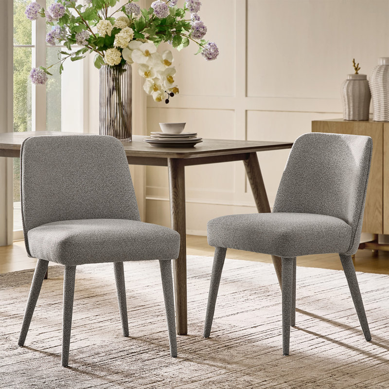  Ensemble de 2 chaises rembourrées Verity, Gris