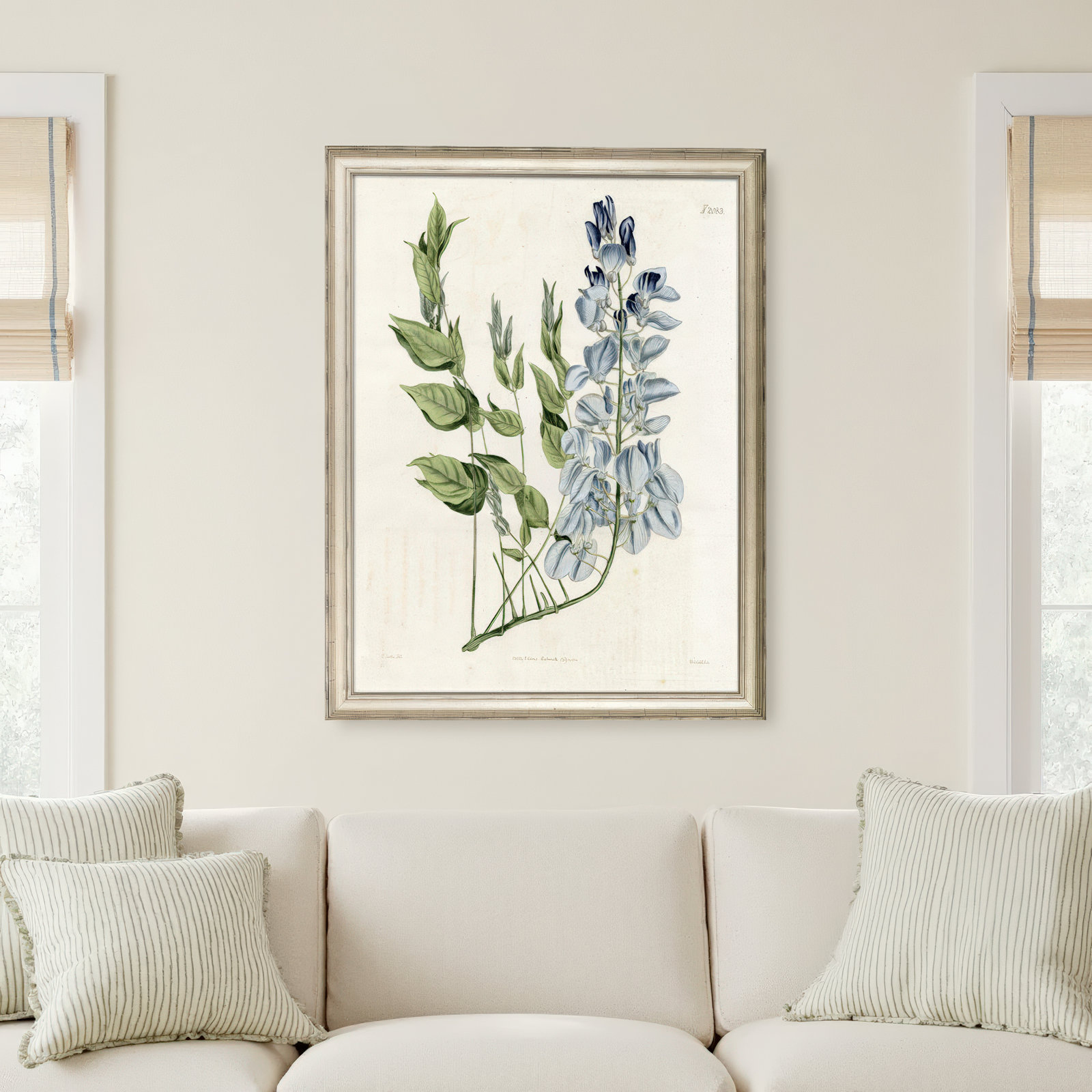 Large Blue Botanical II Print