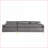 Sectional Sofa with Chaise, Mid-Century Modern L-Shaped Solid Wood Frame | Velvet | Standard