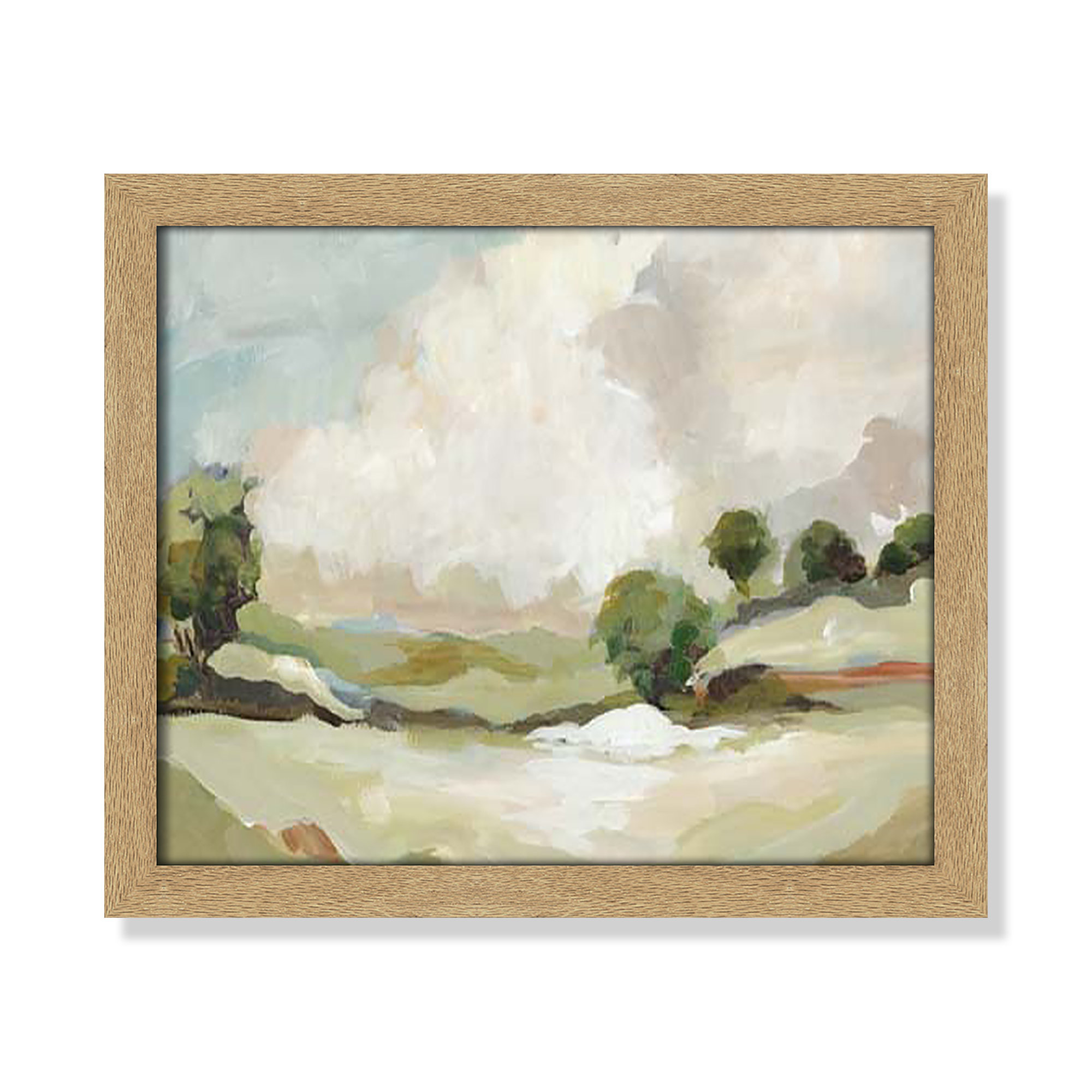 Pastoral Land by Allison Pearce, 13" H x 15" W x 1.25" D, Brown