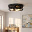 Plafonnier encastré noir mat 3 lumières Farmhouse