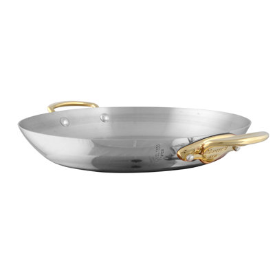 Mauviel M'cook B Round Gratin Pan With Brass Handles