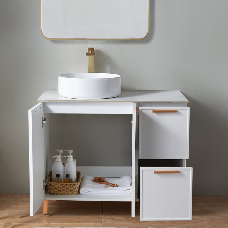 Ensemble de meuble-lavabo simple blanc 36 po