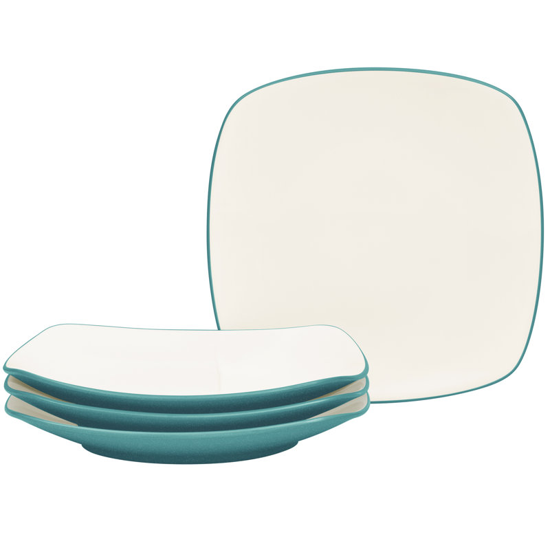 Noritake Colorwave Square Dinner Plates, 10-3/4", Turquoise