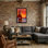 «Christmas Santa Claus Sunset Winter Landscape», reproduction sur toile