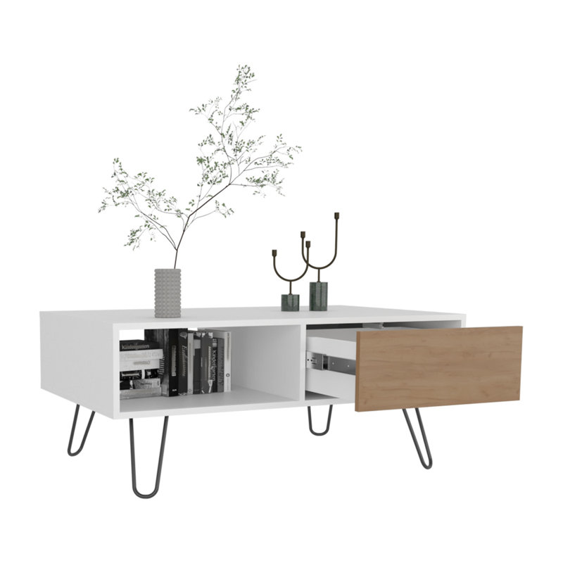 Table basse, 1 tiroir, 1 tablette