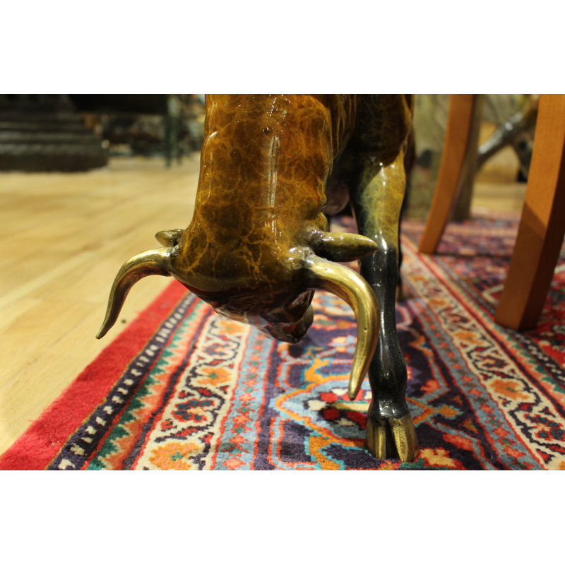 Benford Bull Heads Down Statue