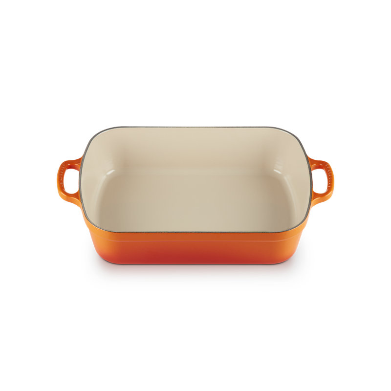 Le Creuset Signature Enameled Cast Iron Roaster, 5.25 qt., Flame