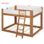 Lit superposé bas avec échelle réversible, lit superposé convertible en bois massif avec garde-corps de sécurité pour plafonds bas-133661432-133661435
