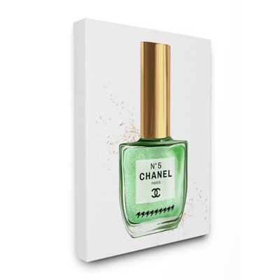 «Makquillage Nail Vernis Green Gold Fashion Design», impression