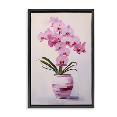 Toile flottante encadrée Rosy Pink Orchid par Petals Prints Design