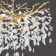 14-Light 39" Dimmable Tree Branches Crystal Linear Chandelier