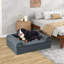 Lit pour chien refroidissant avec grands traversins amovibles et housse lavable Tucker Murphy Pet ™
