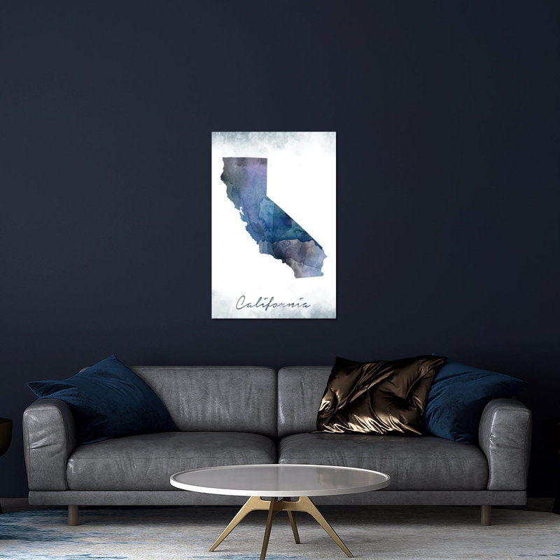 Impression californienne californienne sur verre acrylique, H 32 po x l 24 po x P 0,25 po
