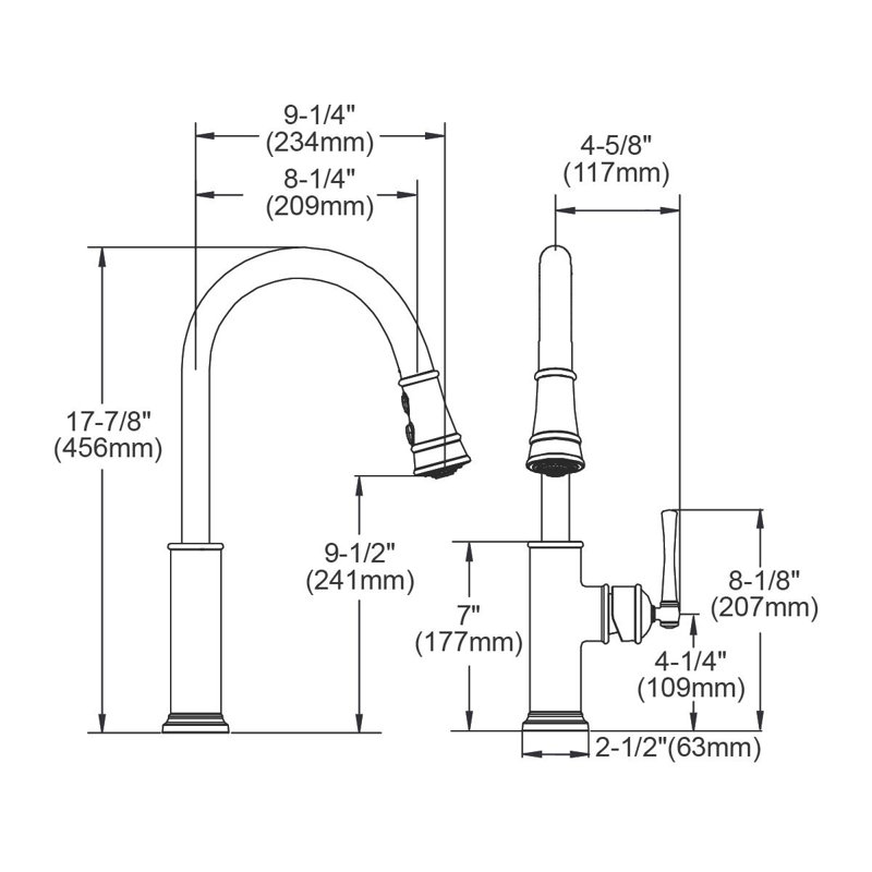 Explore Pull Down Single Handle Kitchen Faucet, Lustrous Steel