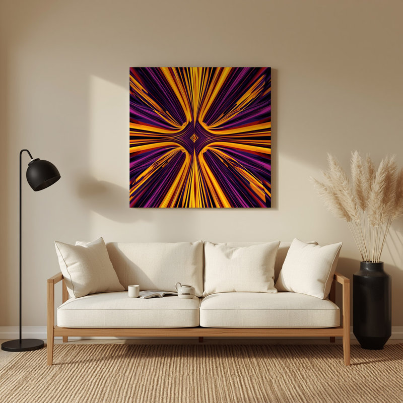 Art mural Op mauve 33, H 8 po x l 8 po x P 0,05 po