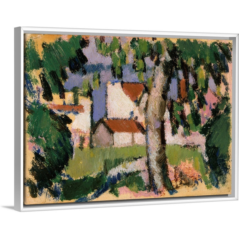 Les maisons dans les arbres par John Duncan Ferusson - reproduction d'art sur toile, H 14 po x l 18 po x P 1,75 po