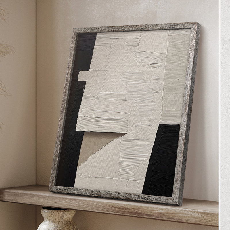 Série ABSTRACT DCLV III, reproduction encadrée - bois massif, H 30 po x l 24 po