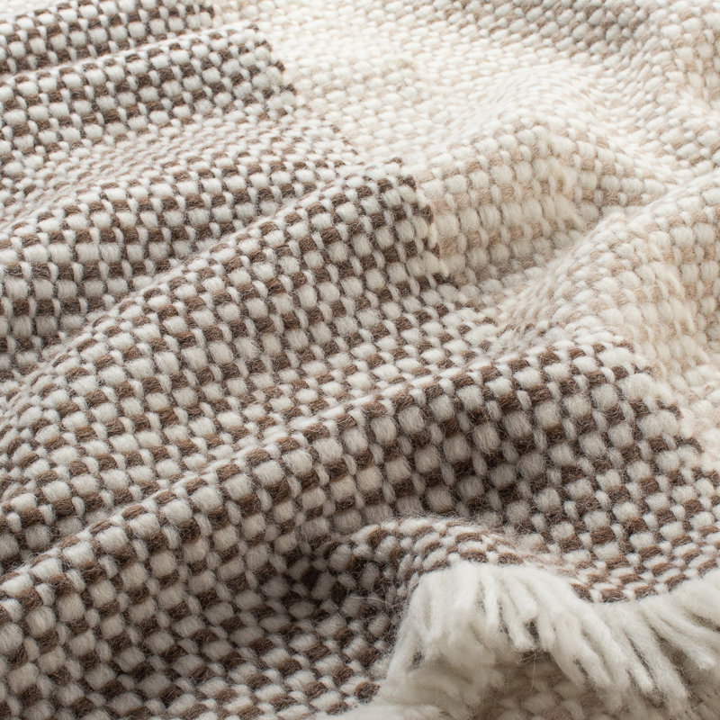 Hand Woven Throw Blanket, Tan