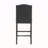 Set Of 2, Upholstered Counter Height Barstools With Nailhead Trim, Dark Charcoal And Walnut, Fabric