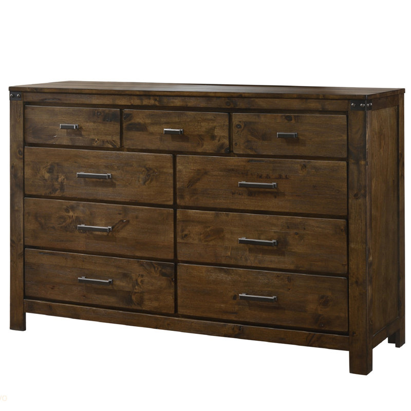 Meuble de rangement en bois massif de style industriel 1 chambre