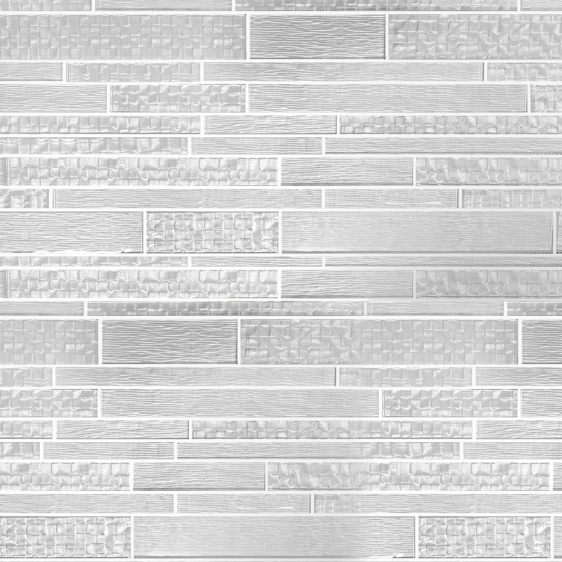 Carreau de mosaïque murale 6 po x 18 po, Gris