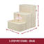 Escalier pour animaux en velours pliable à 3 marches avec rangement Trixie, beige-327705300-327705303